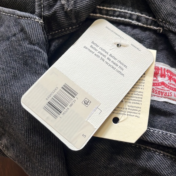 Levi's Sleeveless Denim Jumpsuit in Black "Thank you very Little" - Picture 8 of 11